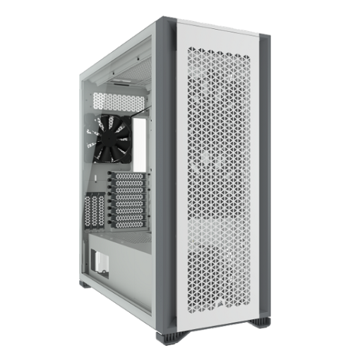 מארז מחשב קורסייר לגיימרים לבן ללא ספק Corsair 7000D AirFlow Tempered Glass Full-Tower ATX CC-9011219-WW White 140mmX3 Fans